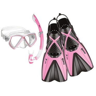 Pirate Mask, Fin & Snorkel X1 Set - Pink